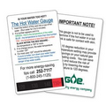 Hot Water Temp Testing Card (2 1/8"x3 3/8"x0.03)